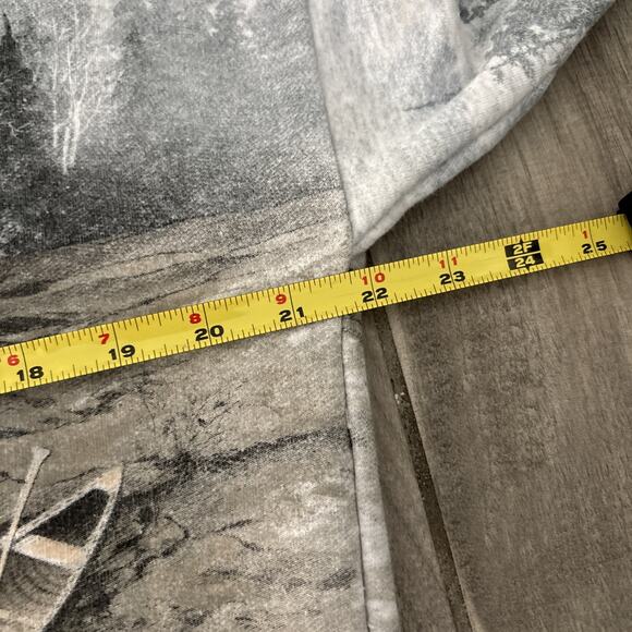 VTG Artisans Sunschein Designs Lake Bear Forest Snow Boat Y2K Sweatshirt Sz M - Picture 8 of 11